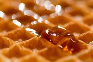 Waffel mit Honig